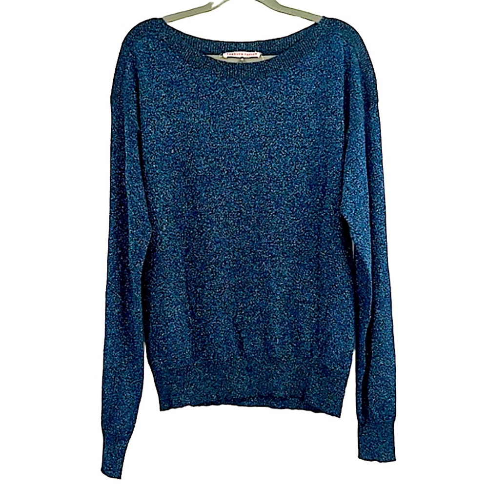 Rebecca Taylor blue sparkle thin sweater size small